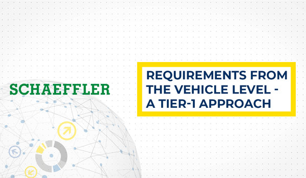 [Translate to 日本語:] [Translate to english:] Requirements Determination from the Vehicle Level to the System Level of Mechatronic Actuators - A Tier-1 Approach to Model Based System Development