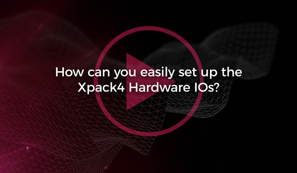 How can you easily set up the Xpack4 Hardware IOs?