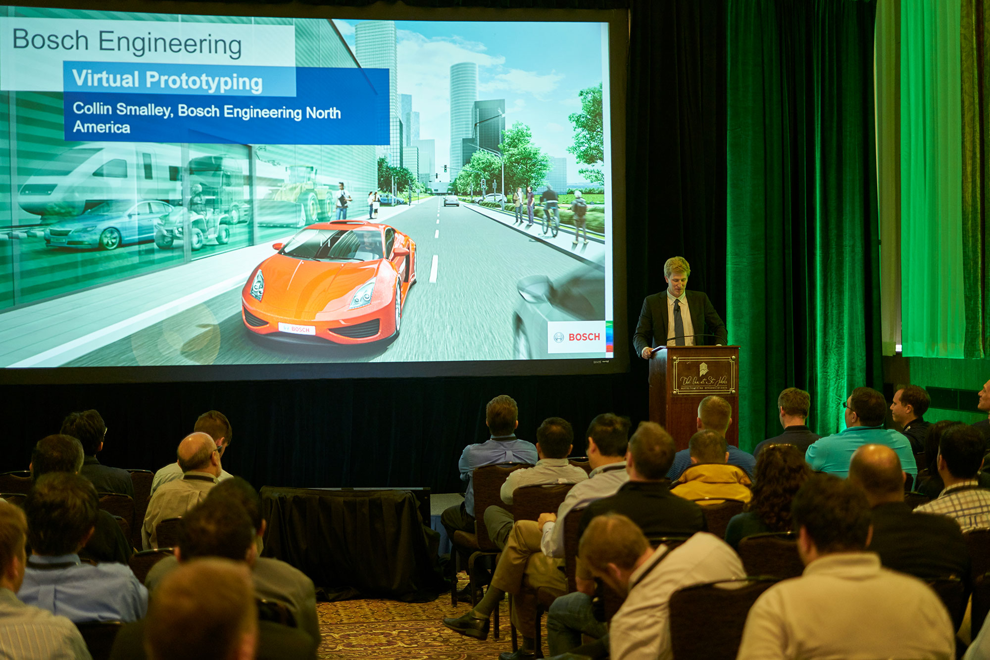 In a second customer presentation, Collin Smalley, Robert Bosch LLC, focused on virtual vehicle prototypes.